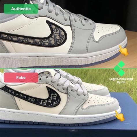 jordan 1 low dior fake vs real|dior jordan 1s forged.